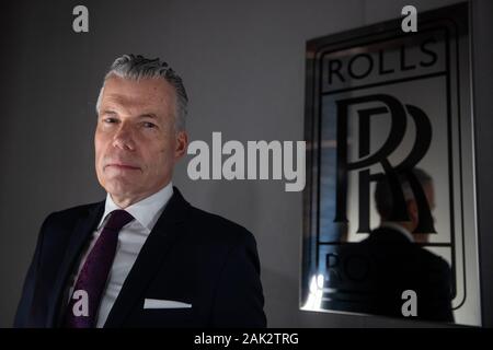 Rolls Royce CEO Torsten Muller-Otvos at Rolls-Royce Mayfair, London as Rolls-Royce Motor Cars announce record 2019 sales. Stock Photo