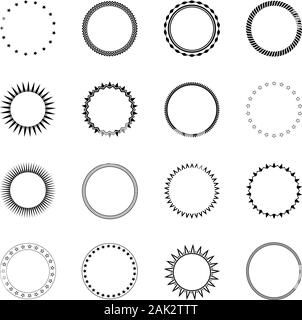 Simple rope frame set, circular, triangular, square and hexagonal ...