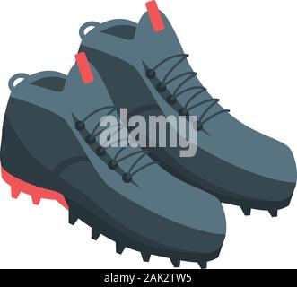 Soccer boots icon, isometric style Stock Vector