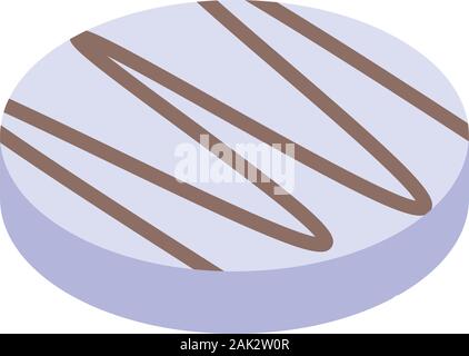 Cream cookie icon, isometric style Stock Vector