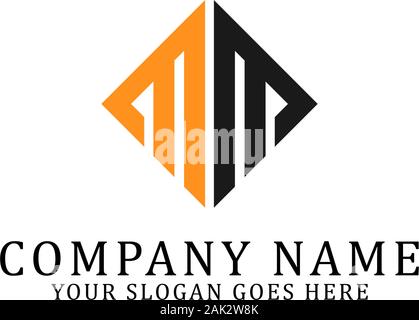 modern MM logo design inspiration, MM logo vector Stock Vector