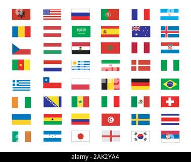 colored flags vector illustration design Stock Vector