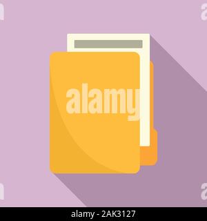 Lease folder icon. Flat illustration of lease folder vector icon ...