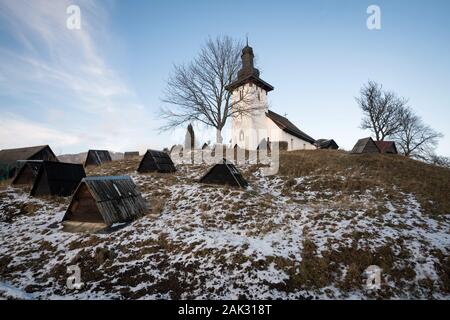 Roman Catholic church of Saint Martin the bishop in Martincek village, close to Ruzomberok town, Slovakia Stock Photo