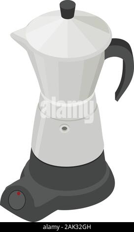 Turkish coffee kettle icon. Isometric of turkish coffee kettle vector icon for web design isolated on white background Stock Vector