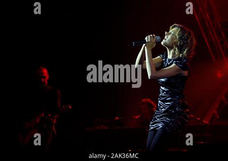 Milan Italy  19 November 2007 , Live concert of Irene Grandi at the Smeraldo Theater : The singer Irene Grandi during the concert Stock Photo