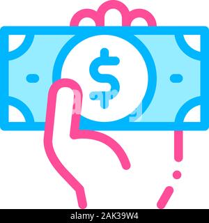 Volunteers Support Money Vector Thin Line Icon Stock Vector