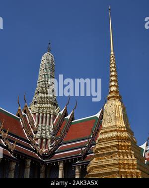 Golden Pagoda in Grand Palace Bangkok, Thailand Stock Photo