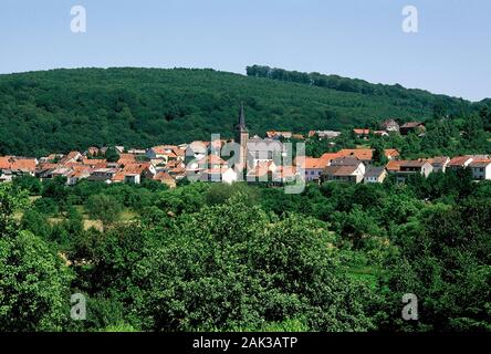 View of Osterbrücken in the federal state of the Saarland. The Saarland is located in the southwest of Germany and borders on the countries of France Stock Photo