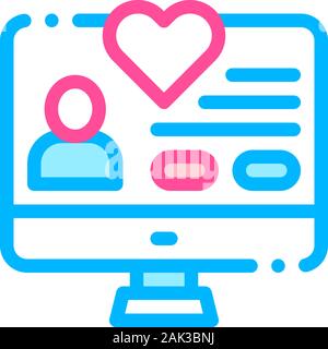 Volunteers Support Website Vector Thin Line Icon Stock Vector