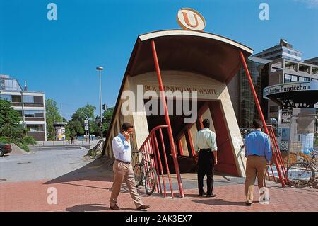 The underground station Bockenheimer Warte is located a few steps from the university in Frankfurt on the Main, Germany. (undated picture) | usage wor Stock Photo