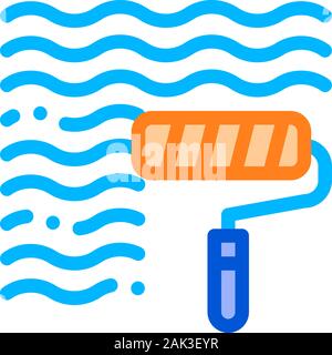 Roof bitumen icon outline vector. Repair renovation. Home worker Stock ...