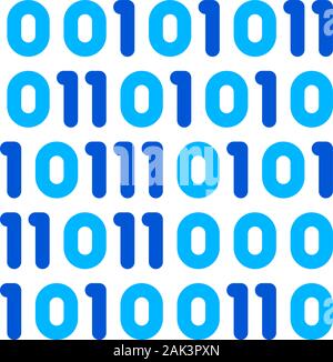 Vector streaming binary code on white background Stock Vector Image ...
