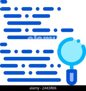 Magnifier Search Code Mistake Vector Line Icon Stock Vector