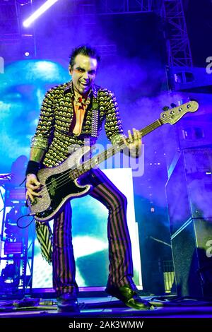 PIGGY D., bassist for Rob Zombie, performs live during the Halloween ...