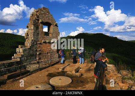 The ruin chateau de Fleckenstein near Obersteinbach, France. (undated picture) | usage worldwide Stock Photo