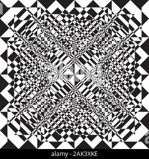 arabesque seamless diamond in square descendingplaid like inception abstract cut art deco illustration on transparent background Stock Vector