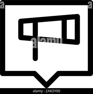 Campaign line icon. Advertisement device symbol. Communication sign. Stock Vector