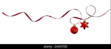 Christmas Red Sale Label With Red Silk Ribbon - Stock