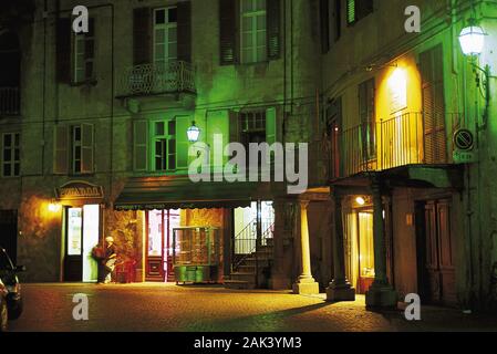 Saluzzo, Italy, at night. (undated picture) | usage worldwide Stock Photo