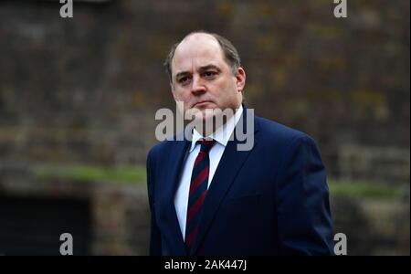 Downing Street, London, UK. 7th January 2020. Ben Wallace, Secretary of State for Defence in Downing Street. Credit: Malcolm Park/Alamy Live News. Stock Photo