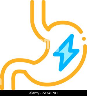 Upset Stomach Symptomp Of Pregnancy Vector Icon Stock Vector