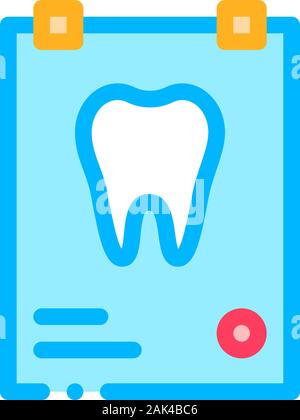 Dental X-ray Image Stomatology Vector Sign Icon Stock Vector