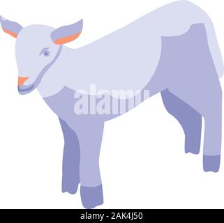 Sheep animal icon, isometric style Stock Vector