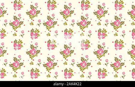 Unique flower pattern background for valentine, with leaf floral elegant decor. Stock Vector