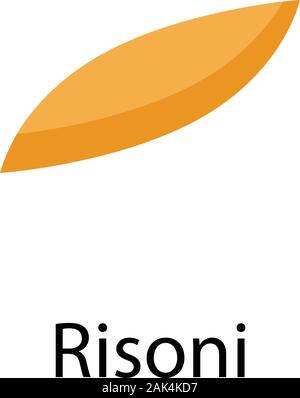 Risoni pasta icon, isometric style Stock Vector