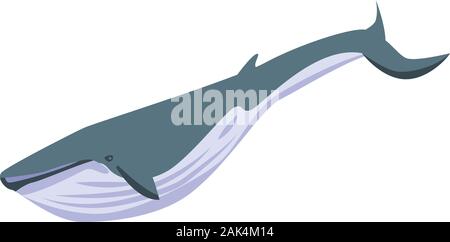 Ocean whale icon, isometric style Stock Vector
