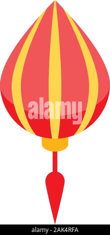 Little chinese lantern icon, isometric style Stock Vector
