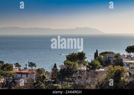 breathtaking view of the gulf of Naples in Italy Stock Photo