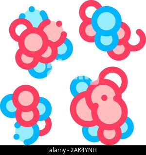 Pathogen Bacterium Vector Sign Thin Line Icon Stock Vector
