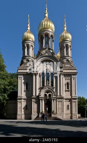 Wiesbaden: Russisch-Orthodoxe Kirche auf dem Neroberg, Frankfurt | usage worldwide Stock Photo