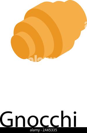 Gnocchi pasta icon, isometric style Stock Vector