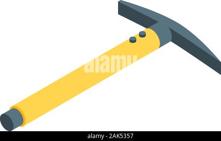 Ice pick axe icon, isometric style Stock Vector