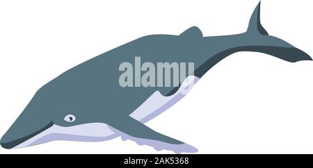 Old whale icon, isometric style Stock Vector