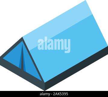 Hiking tent icon, isometric style Stock Vector