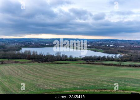 View of Pugneys from Sandal Castle, Sandal Magna, Wakefield, West Yorkshire, England, UK Stock Photo