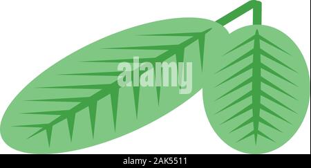 Peanut leafs icon, isometric style Stock Vector