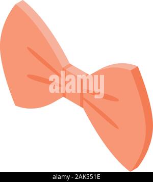 Red bowtie icon, isometric style Stock Vector