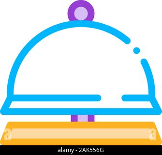Reception Equipment Bell Vector Thin Line Icon Stock Vector