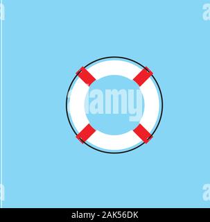 Lifebuoy logo icon vector ilustration template Stock Vector