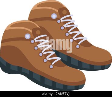 Hiking boots icon, isometric style Stock Vector