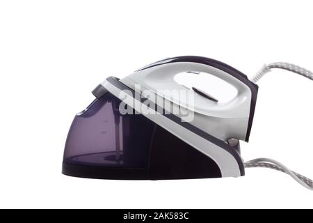 Modern steam iron isolated on white background Stock Photo