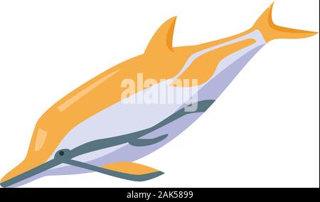 Dolphin icon, isometric style Stock Vector