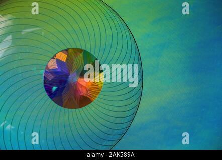 Abstract 2, design with refractions of light from a crystal prism showing all the colours of a rainbow Stock Photo