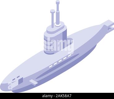 Periscope submarine icon, isometric style Stock Vector