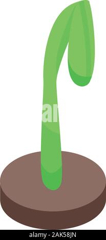 Sprout soybean icon, isometric style Stock Vector